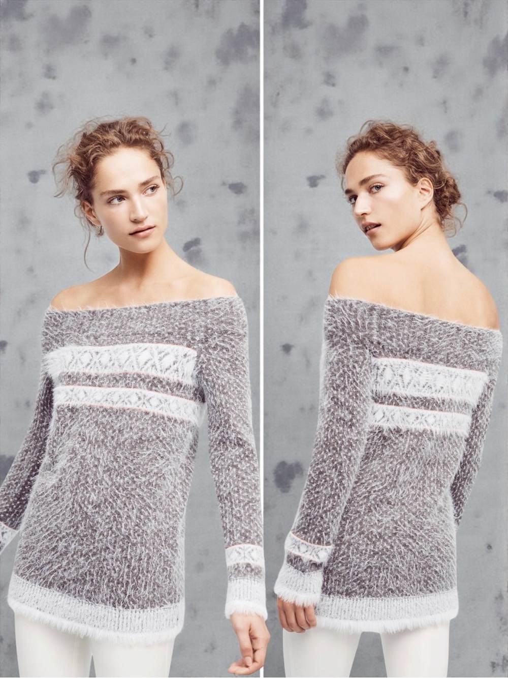 Anthropologie Sleeping On Snow Faroe Off-The-Shoulder Fair Isle Sweater Small